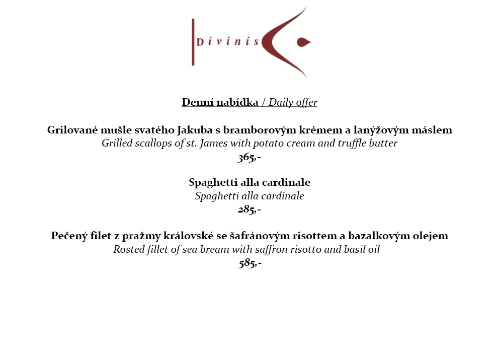 Polední Menu – Divinis